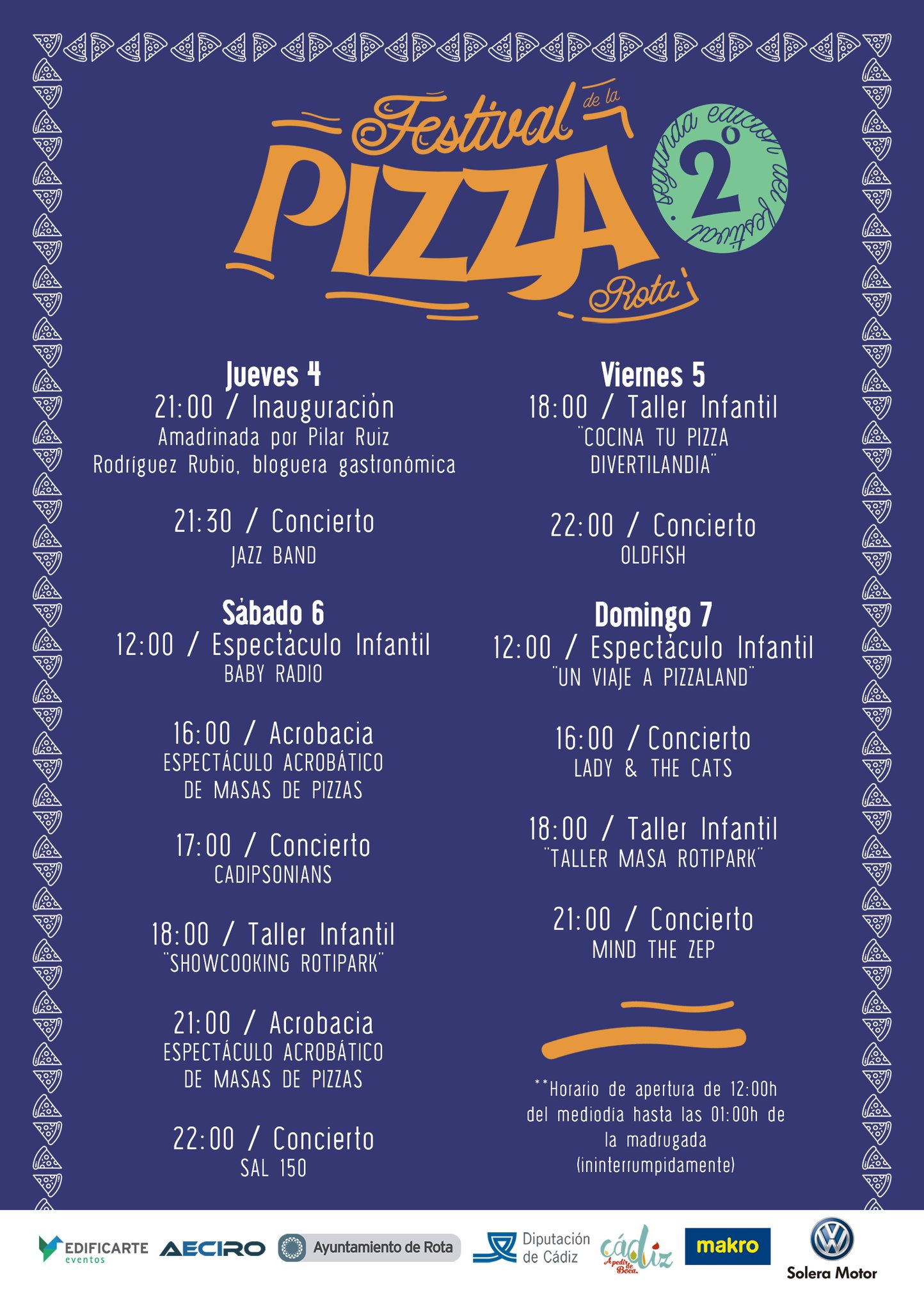 Agenda de la Feria de la Pizza 2019