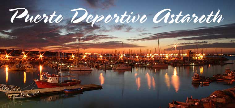 Vista del Puerto Deportivo Astaroth desde el muelle pesquero, Rota (Cádiz)